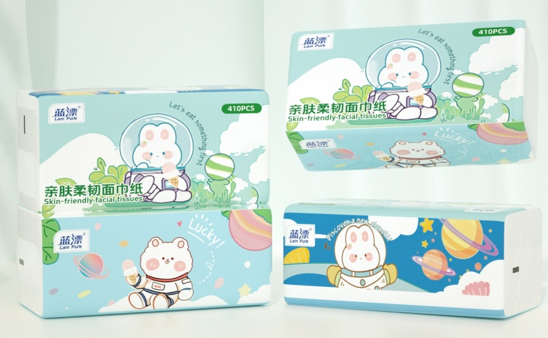 白色萌宠抽纸18包装